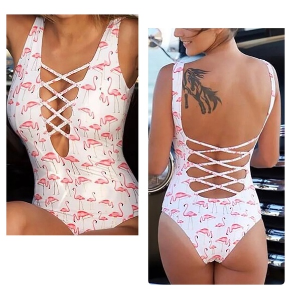 Other - (LAST 1 size 10) 5🌟  FLIRTY FLAMINGO Monokini